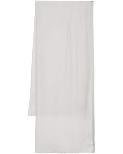 N.Peal Cashmere Fine-knit cashmere scarf - Weiß
