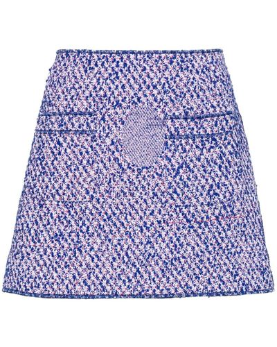 Philosophy Di Lorenzo Serafini Bouclé Mini Skirt - Blue