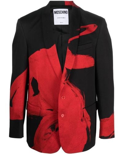 Moschino Graphic-print Suit Jacket - Red