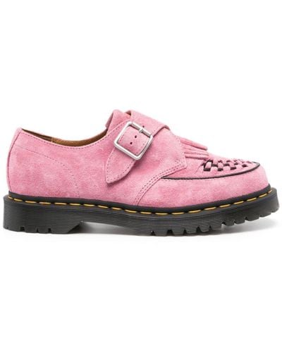 Dr. Martens Ramsey Suede Monk Shoes - Pink