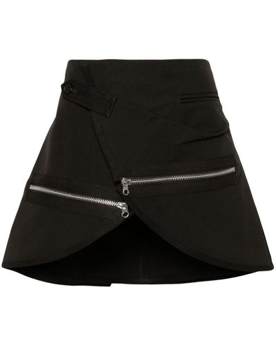 Courreges Modular Cotton Miniskirt - Black