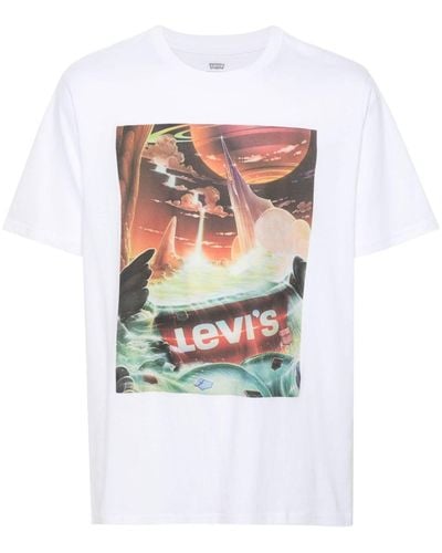 Levi's T-Shirt mit grafischem Print - Weiß
