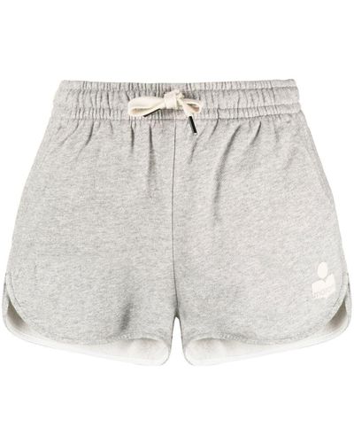 Isabel Marant Logo-print Drawstring Shorts - White