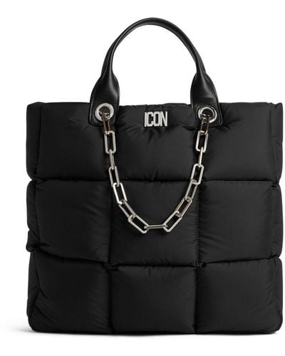 DSquared² Icon Quilted Tote Bag - Black