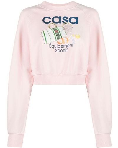 Casablancabrand Sweatshirt mit Equipment Sportif-Print - Pink
