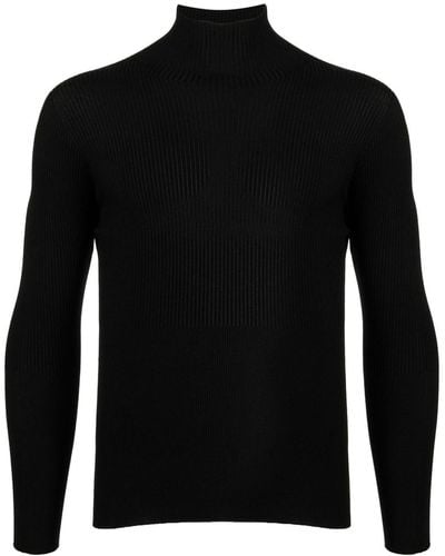 CFCL Ribbed-knit High-neck Jumper - Black
