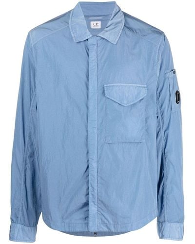 C.P. Company Shirtjack Met Logopatch - Blauw