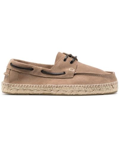 Manebí Lace-up Suede Boat Shoes - Brown