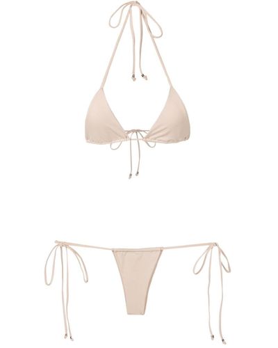 Amir Slama Set bikini a triangolo - Bianco