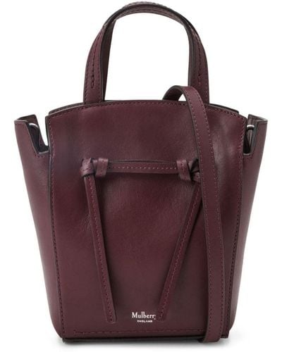 Mulberry Clovelly Leather Mini Bag - Purple