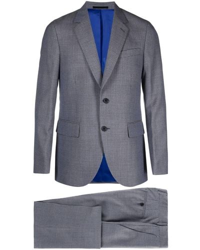 Paul Smith Geruit Pak - Blauw