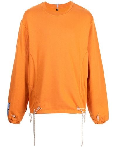 McQ Long-sleeve Drawcord Sweatshirt - Orange