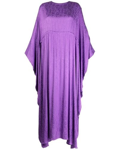 Bambah Robe caftan à design drapé - Violet