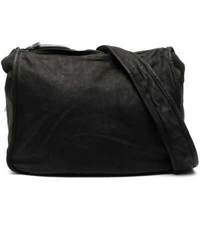 Guidi Leather Crossbody Bag - Black