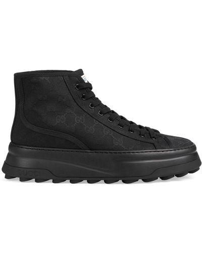 Gucci High-top Gg Trainers - Black