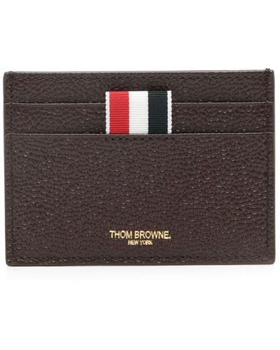 Thom Browne Rwb-stripe Card Holder - Black