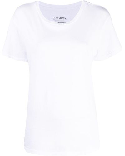 Nili Lotan Brady Cotton T-shirt - White