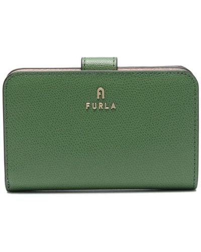 Furla Camelia Grained Leather Wallet - Green
