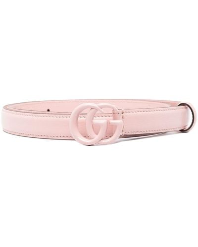 Gucci Cinturón GG Marmont Estrecho - Rosa