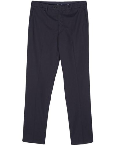 Drumohr Pantalones ajustados con pinzas - Azul