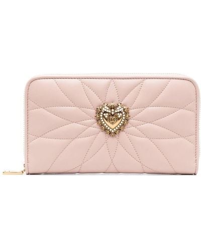 Dolce & Gabbana Devotion Continental Zipped Wallet - Pink