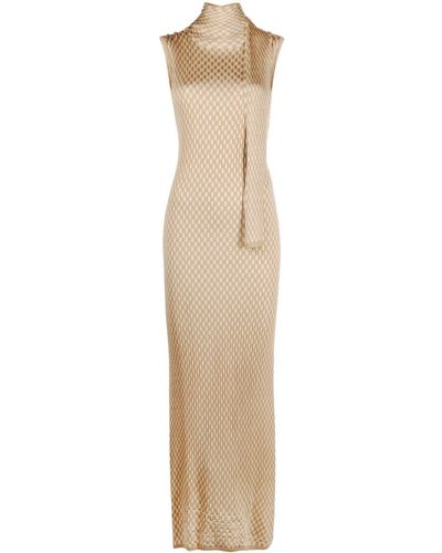 Aeron Karina Tie-neck Maxi Dress - Natural