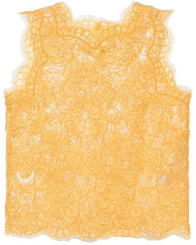 Ermanno Scervino Corded-lace Blouse - Yellow