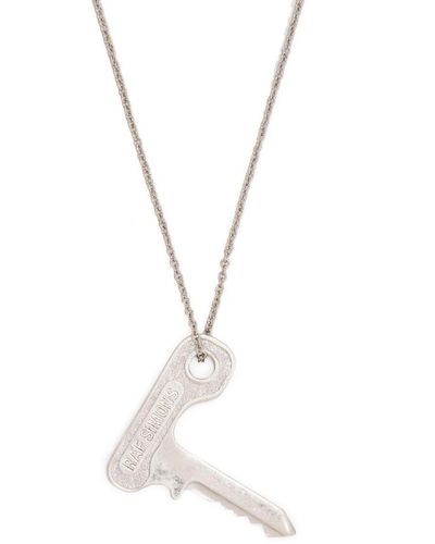 Raf Simons Key-pendant Chain Necklace - Metallic