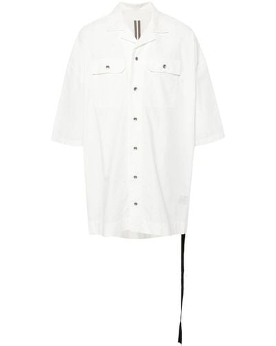 Rick Owens Magnum Tommy Cotton Long Shirt - White