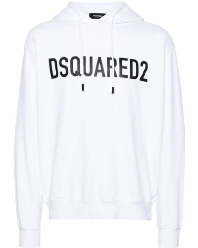 DSquared² Hoodie mit Logo-Print - Weiß
