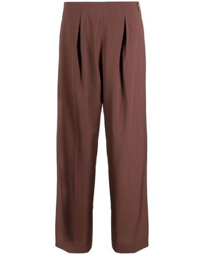 Rejina Pyo High-waisted Straight-leg Pants - Brown