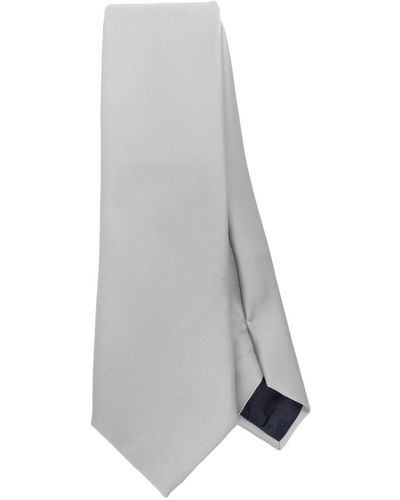 Tagliatore Paneled Satin Tie - Gray