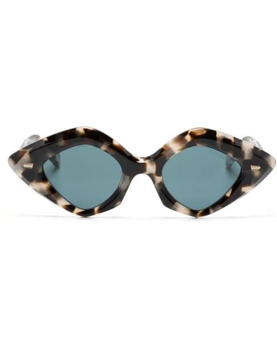 Cutler and Gross Tortoiseshell-effect Oversize Sunglasses - Grey