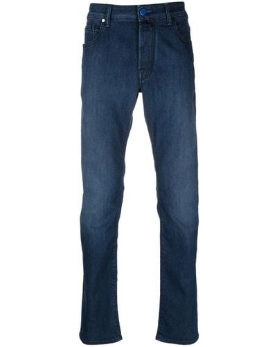 Jacob Cohen Logo-embroidered Straight-leg Jeans - Blue