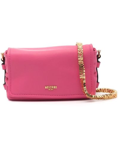 Moschino Logo-lettering Cross Body Bag - Pink