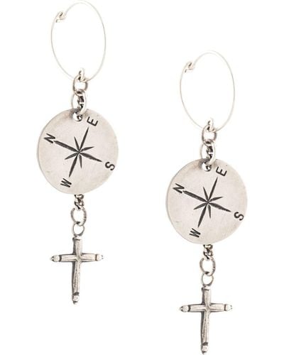 Werkstatt:münchen Medium Cross-pendant Earrings - Metallic