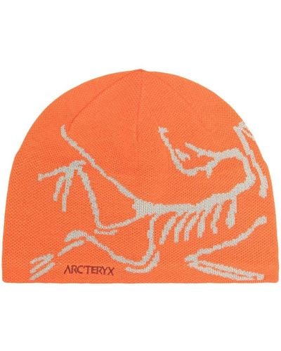 Arc'teryx Intarsia-knit Wool-blend Beanie - Orange