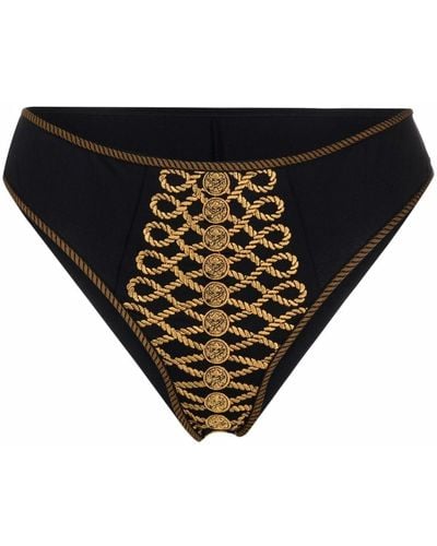 Marlies Dekkers Embroidered High-rise Bottoms - Black