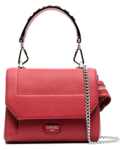 Lancel Leather Flap Bag - Red