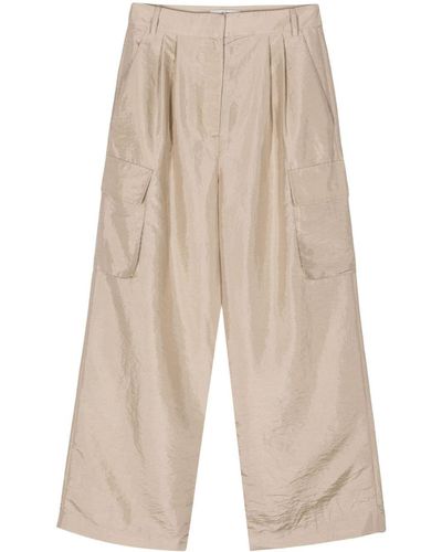 Tibi Stella Mid-rise Cargo Pants - Natural