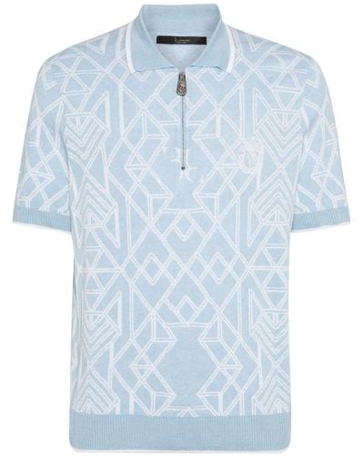Billionaire Abstract-pattern Polo Shirt - Blue