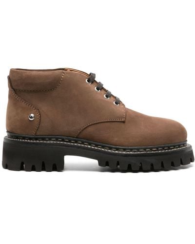 DSquared² Lace-up Suede Ankle Boots - Brown