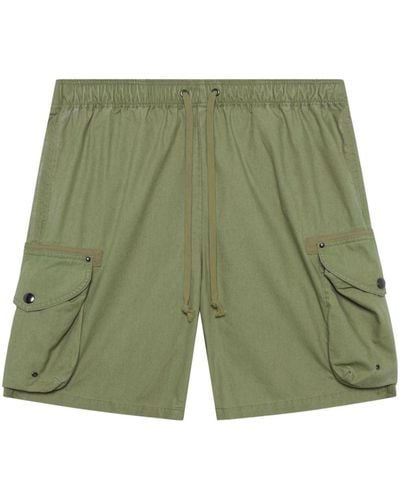 John Elliott Deck Cotton Cargo Shorts - Green