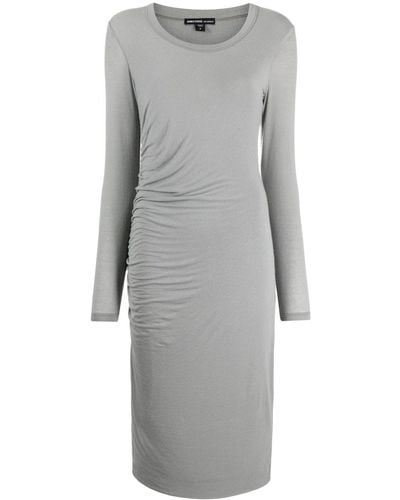 James Perse Kleid mit Raffungen - Grau