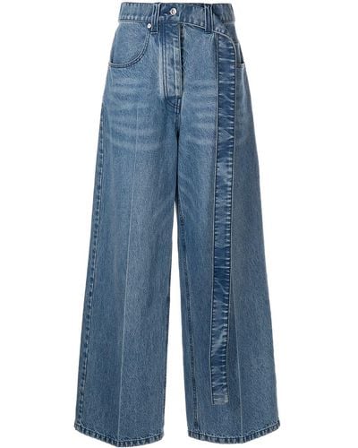 Alexander Wang Weite High-Waist-Jeans - Blau