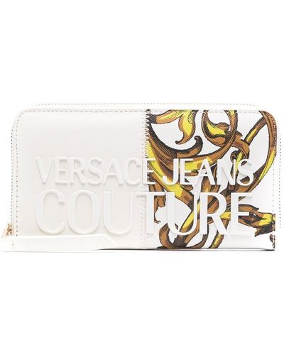 Versace Portemonnaie mit Barock-Print - Weiß