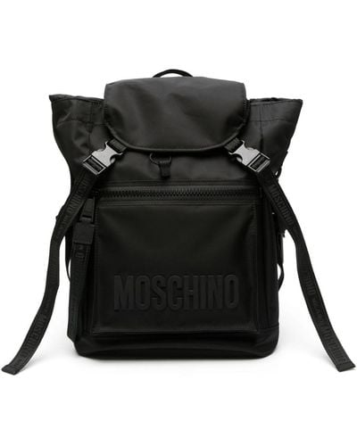 Moschino ロゴアップリケ バックパック - ブラック