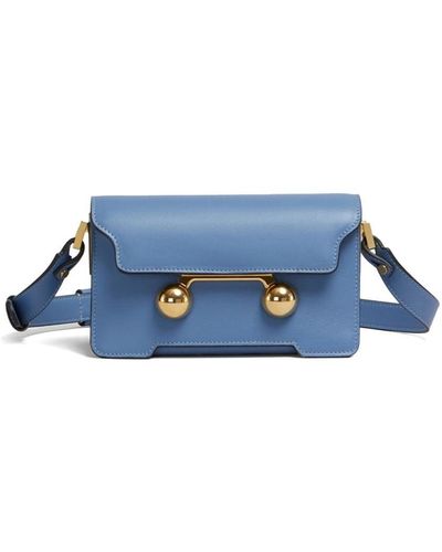 Marni Mini Trunkaroo Leather Shoulder Bag - Blue
