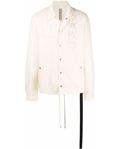 Rick Owens Quilted Embroidered Jacket - Natural