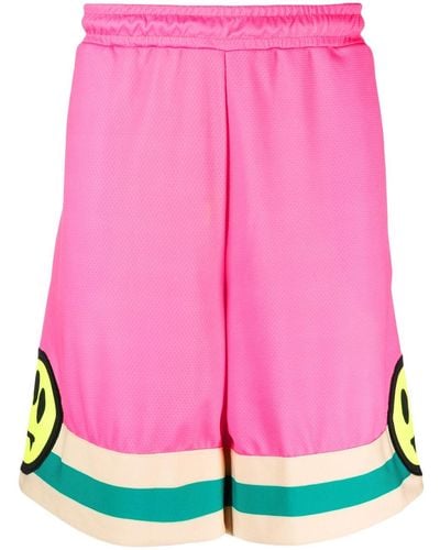 Barrow Smiley-print Bermuda Shorts - Pink